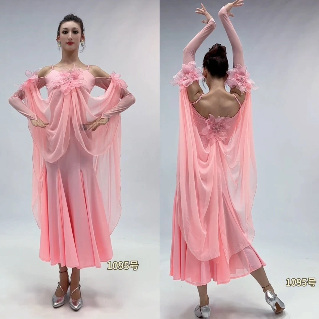 Pink Flowers Ballroom Dance Dress Women Performance Costume Waltz Dance Competition Clothing Club Prom Long Dress Adult BL18384
Pink Flowers Ballroom Dance Dress Women Performance Costume Waltz Dance Competition Clothing Club Prom Long Dress Adult BL18384