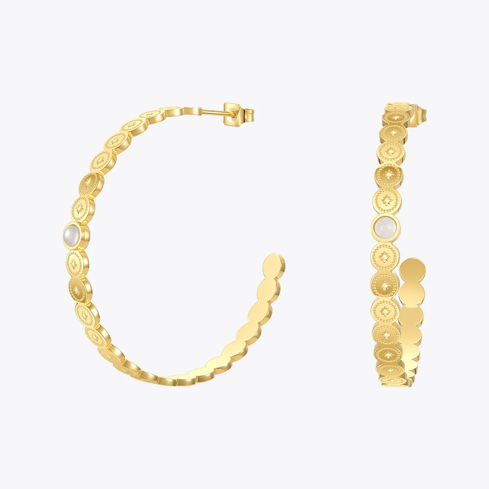 ENFASHION Hollow Star Dot Hoop Earrings For Women Stainless Steel Piercing Earring Hoops Gold Color Fashion Jewelry Aretes E1248
ENFASHION Hollow Star Dot Hoop Earrings For Women Stainless Steel Piercing Earring Hoops Gold Color Fashion Jewelry Aretes E1248