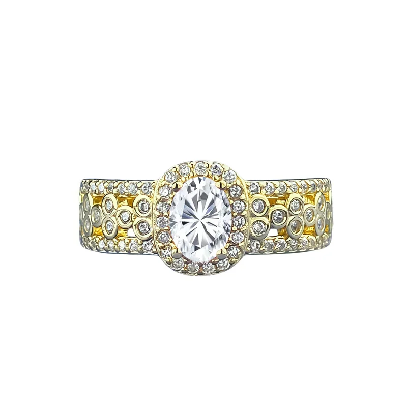 ZFSILVER Fashion 925 Silver Classic Color D 0.5ct Moissanite Golden Oval Ring For Women Charms Wedding Party Jewelry Gift XH-012
ZFSILVER Fashion 925 Silver Classic Color D 0.5ct Moissanite Golden Oval Ring For Women Charms Wedding Party Jewelry Gift XH-012