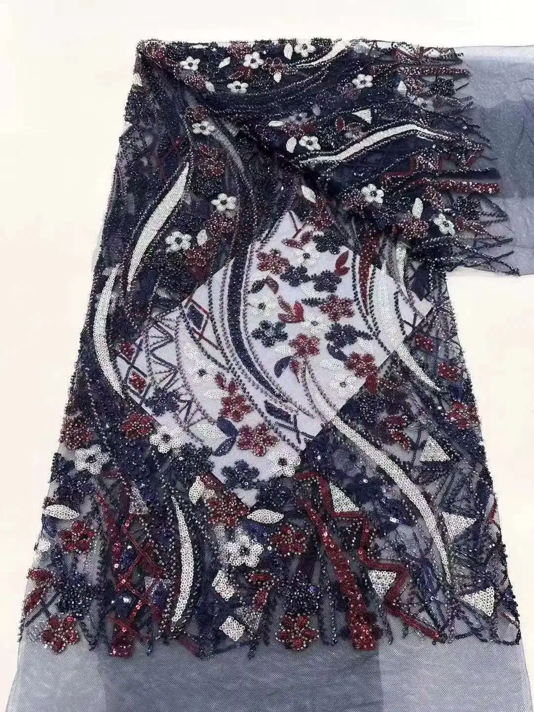 African Lace Fabric 2025 Sequins Beaded Groom Nigerian Bridal High Quality French Tulle Lace Fabric For Wedding Party Dresses
African Lace Fabric 2025 Sequins Beaded Groom Nigerian Bridal High Quality French Tulle Lace Fabric For Wedding Party Dresses