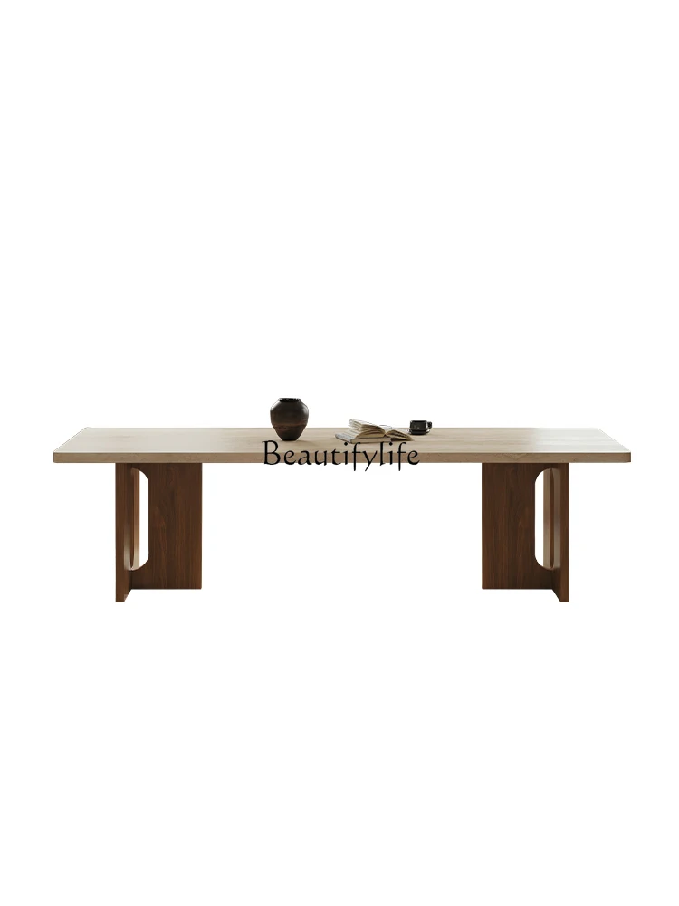 Retro dining table Travertine rock slab household modern simple small apartment rectangular medieval dining table
Retro dining table Travertine rock slab household modern simple small apartment rectangular medieval dining table
