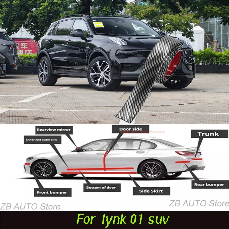 For Lynk 01 Suv Strong adhesive bumper strip, front and rear lip side skirts, collision and scratch resistant suitable
For Lynk 01 Suv Strong adhesive bumper strip, front and rear lip side skirts, collision and scratch resistant suitable