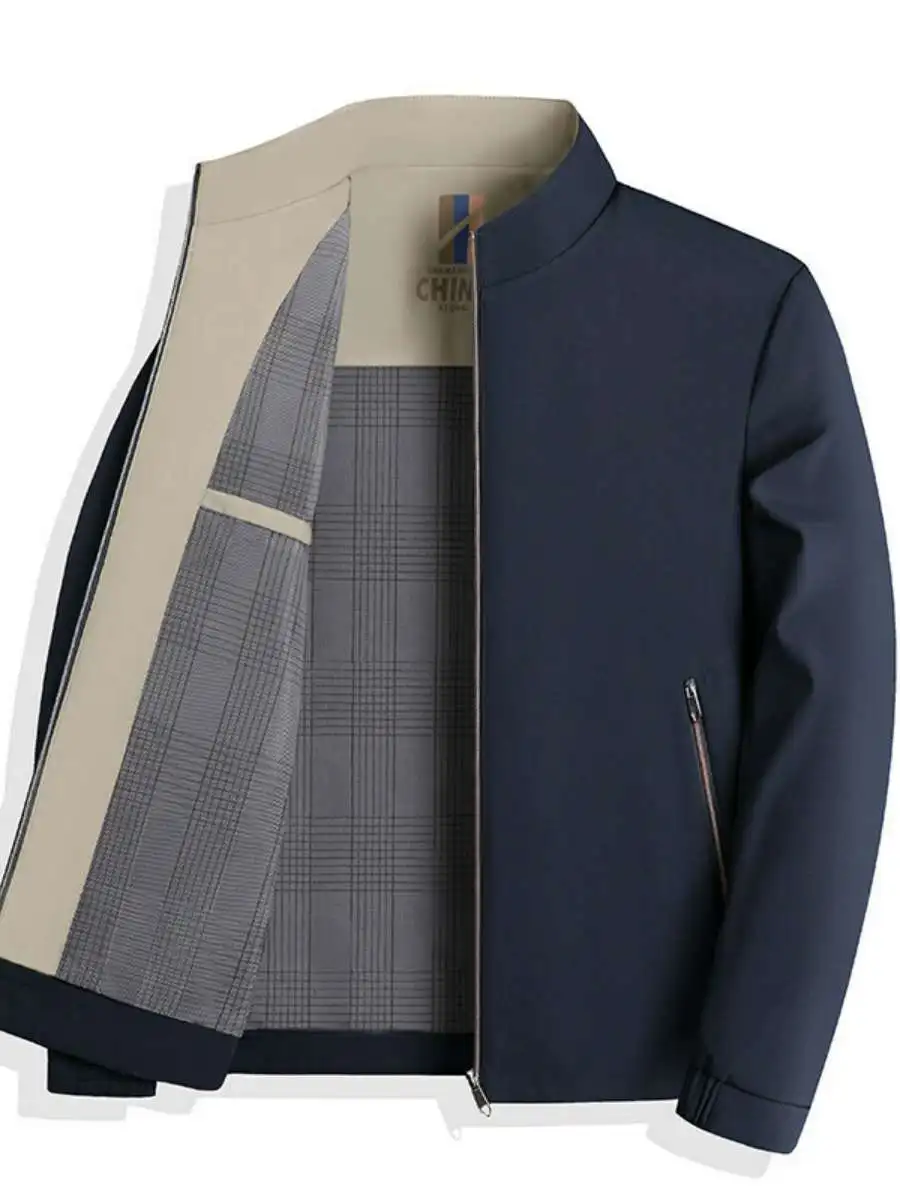 Spring Autumn Short Style Men's Jacket Windproof Stand Collar Business Casual Fashion Middle-aged And Elderly Men's Coat
Spring Autumn Short Style Men's Jacket Windproof Stand Collar Business Casual Fashion Middle-aged And Elderly Men's Coat