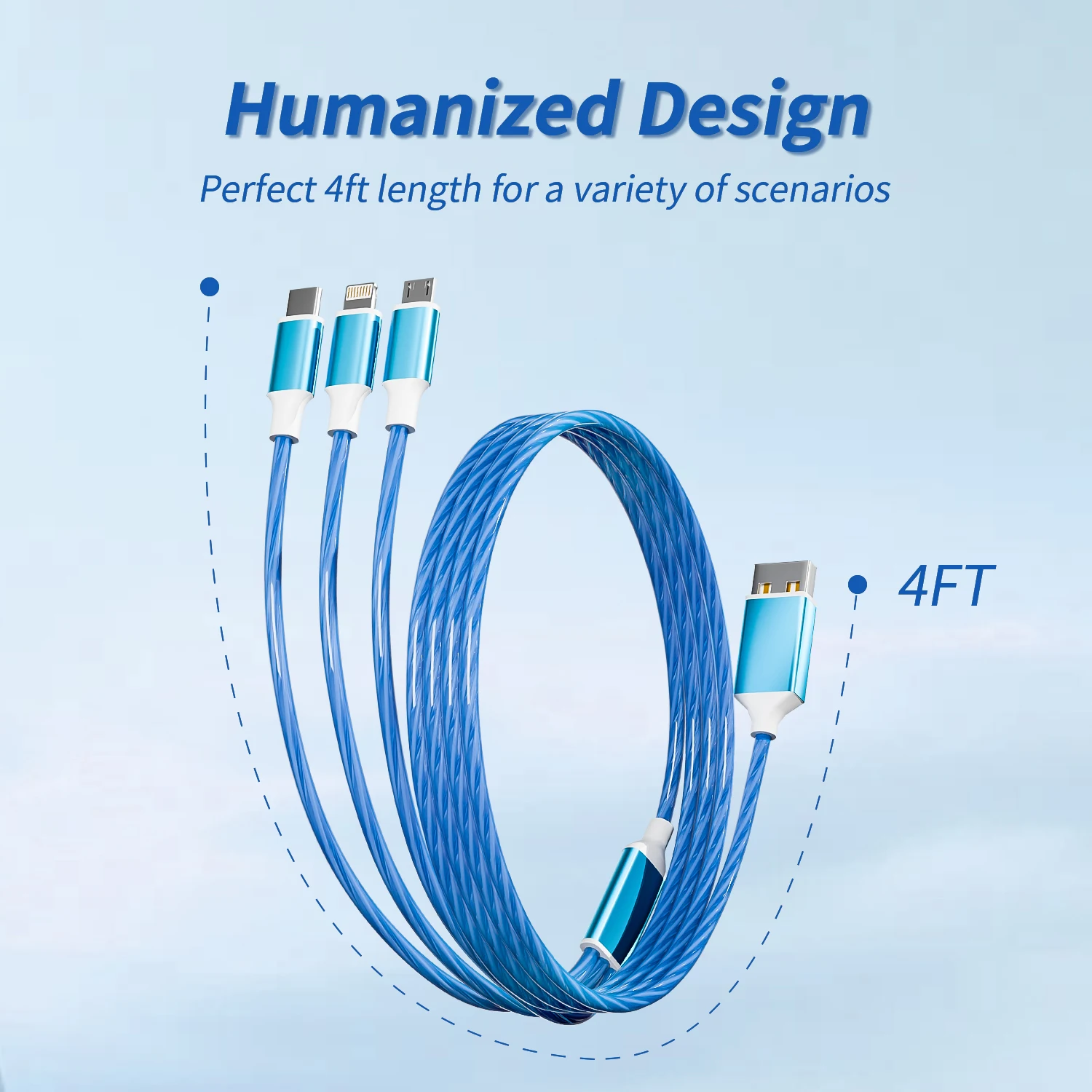 3A Flow Luminous USB Type C Cable Fast Charging Data Cord For Iphone Samsung Huawei Xiaomi Multi Port Multiple Charging Wire
3A Flow Luminous USB Type C Cable Fast Charging Data Cord For Iphone Samsung Huawei Xiaomi Multi Port Multiple Charging Wire