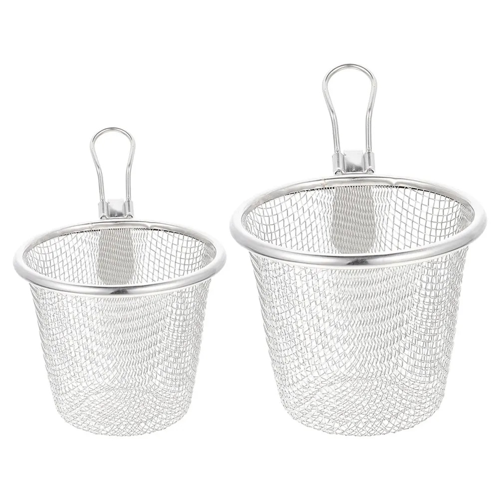 2 Pcs Stainless Steel Strainer Colander Set Round Basket Hot Pot Kitchen Drainage Pasta Baskets Food Serving Strainers
2 Pcs Stainless Steel Strainer Colander Set Round Basket Hot Pot Kitchen Drainage Pasta Baskets Food Serving Strainers