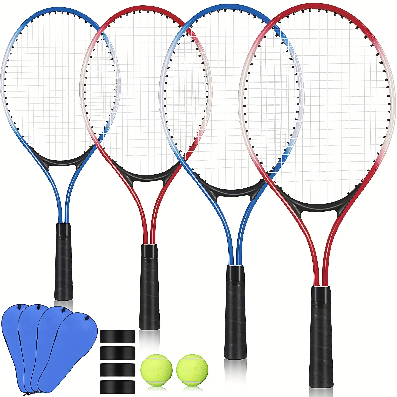 Tennis Rackets Recreational 21" Tennis Racquet Lightweight Tennis Racket with Tennis Balls for Training Beginners with Overgrips Carry Bag
Tennis Rackets Recreational 21" Tennis Racquet Lightweight Tennis Racket with Tennis Balls for Training Beginners with Overgrips Carry Bag