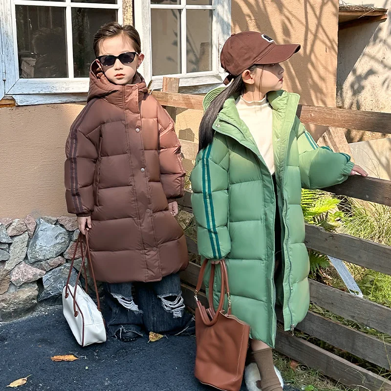 Детское длинное пуховое пальто, новая зимняя утолщенная парка в корейском стиле для больших детей, термобелье
Детское длинное пуховое пальто, новая зимняя утолщенная парка в корейском стиле для больших детей, термобелье