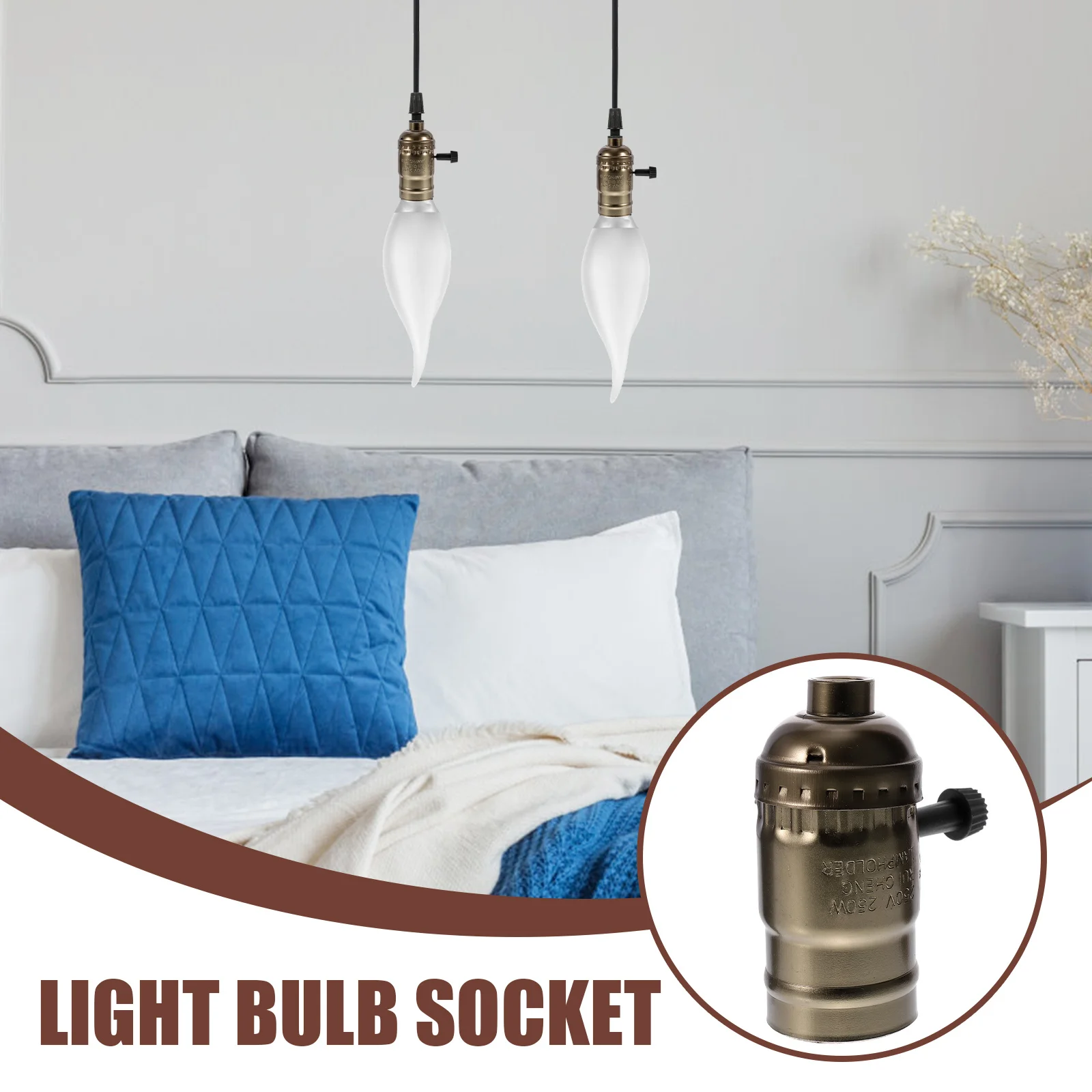 E27 E26 Lamp Socket Vintage Lampholder with Switch Durable Light Bulb Holder Perfect for Dining Room Office Living Room
E27 E26 Lamp Socket Vintage Lampholder with Switch Durable Light Bulb Holder Perfect for Dining Room Office Living Room