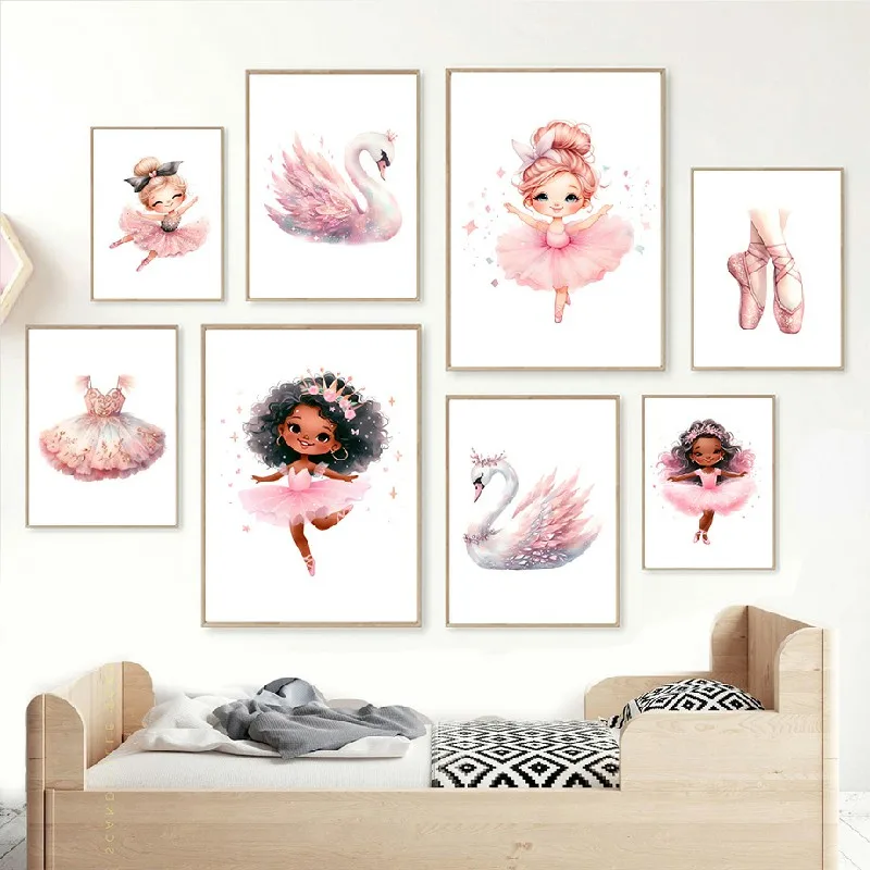 Kawaii Pretty Girl Cute Girl Swan Cartoon Painting Wall Art Mural Poster Vintage Canwas Painting Prints Pictures kids room Decor
Kawaii Pretty Girl Cute Girl Swan Cartoon Painting Wall Art Mural Poster Vintage Canwas Painting Prints Pictures kids room Decor