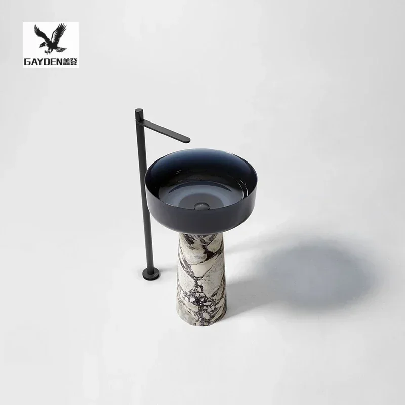 Floor-to-ceiling marble column transparent resin wash basin B & B hand wash bathroom column basin
Floor-to-ceiling marble column transparent resin wash basin B & B hand wash bathroom column basin
