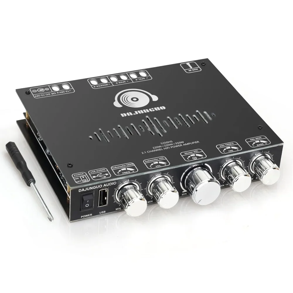 S350HS TPA3251 Bluetooth Power Amplifier Board with Subwoofer 2.1 Channel 220Wx2+350W, Audio Power Amplifier Module
S350HS TPA3251 Bluetooth Power Amplifier Board with Subwoofer 2.1 Channel 220Wx2+350W, Audio Power Amplifier Module