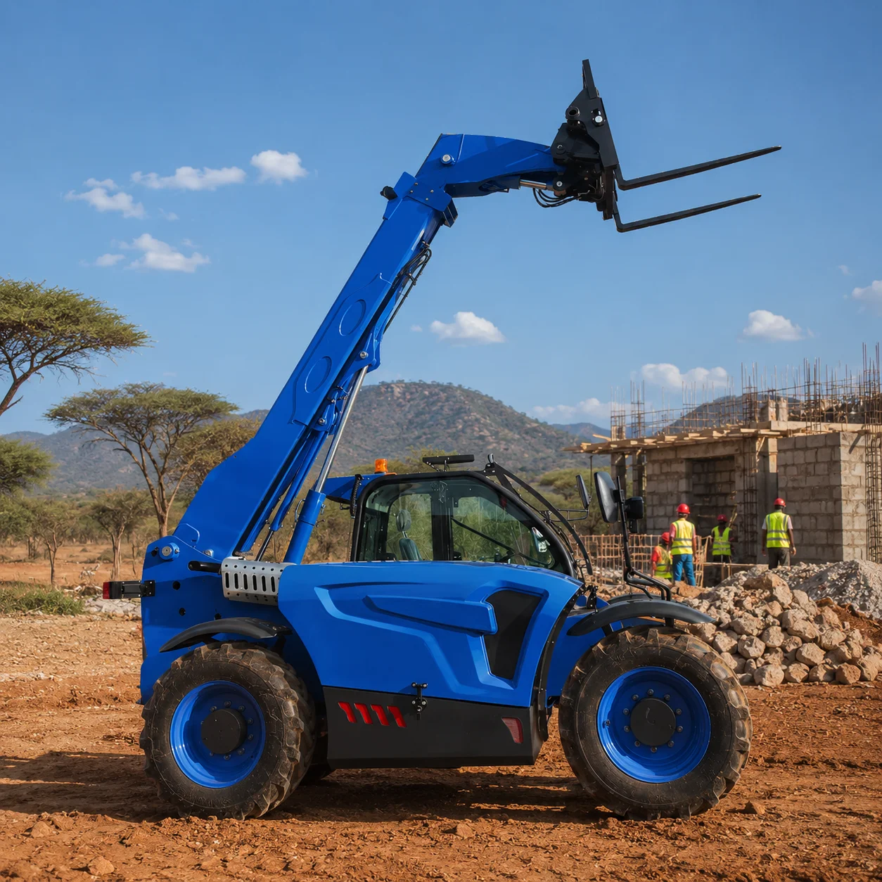 Custom Telescopic Forklift Loader for Timber Frame Assembly CE Euro 5 Hydraulic Material Handling Machine
Custom Telescopic Forklift Loader for Timber Frame Assembly CE Euro 5 Hydraulic Material Handling Machine