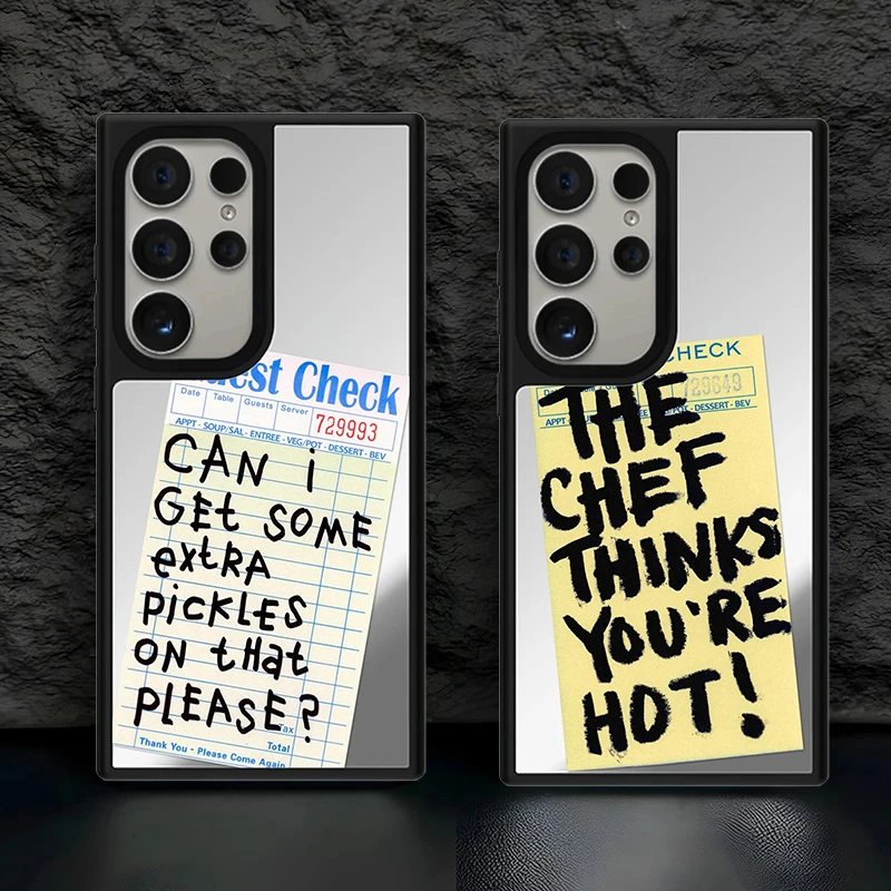 Restaurant Notes Pattern Mirror Surface Magnetic Phone Cover for Samsung Galaxy S23 S24 S25 S26 Ultra S26+ Plus Case
Restaurant Notes Pattern Mirror Surface Magnetic Phone Cover for Samsung Galaxy S23 S24 S25 S26 Ultra S26+ Plus Case
