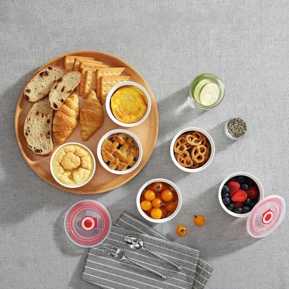 6pcs Kitchen Containers 8 Oz Ramekin with Lid Porcelain Dessert Cup White High Temperature Resistant Pudding Cup Custard
6pcs Kitchen Containers 8 Oz Ramekin with Lid Porcelain Dessert Cup White High Temperature Resistant Pudding Cup Custard