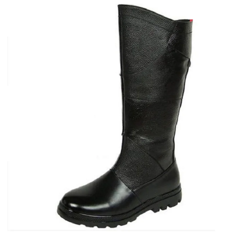 Men Genuine Leather Motorcycle Boots Black British Style Sewing Buckle Strap Male Knee-High Riding Cowboy Boots Winter Fur
Men Genuine Leather Motorcycle Boots Black British Style Sewing Buckle Strap Male Knee-High Riding Cowboy Boots Winter Fur