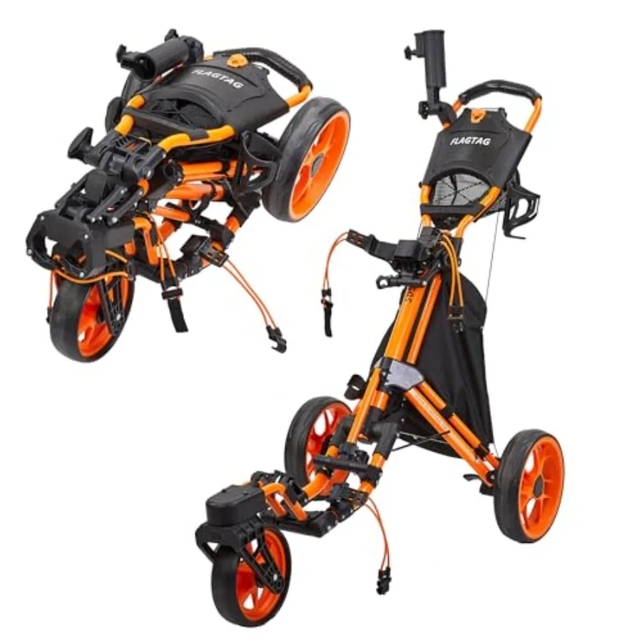 Golf Push Cart 3 Wheel with 360 Swivel Front Wheel, Lightweight and Foldable Walking Golf Cart One-Click Foldable, with Feet Br
Golf Push Cart 3 Wheel with 360 Swivel Front Wheel, Lightweight and Foldable Walking Golf Cart One-Click Foldable, with Feet Br