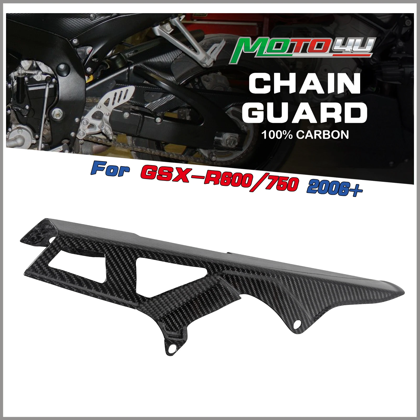 For Suzuki GSX-R600 GSX-R750 2006 2007 2008 100% Carbon Fiber Chain Guard Motorcycle Fairing Chain Protection Cover
For Suzuki GSX-R600 GSX-R750 2006 2007 2008 100% Carbon Fiber Chain Guard Motorcycle Fairing Chain Protection Cover