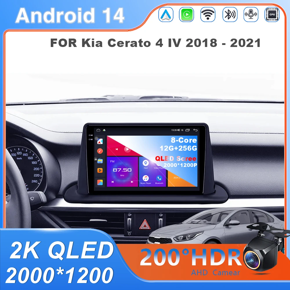 Android 14 For Kia Cerato 4 IV 2018 - 2021 Car Radio Multimedia Video Player Navigation GPS QLED Head Unit Carplay 4G BT5.0 DSP
Android 14 For Kia Cerato 4 IV 2018 - 2021 Car Radio Multimedia Video Player Navigation GPS QLED Head Unit Carplay 4G BT5.0 DSP
