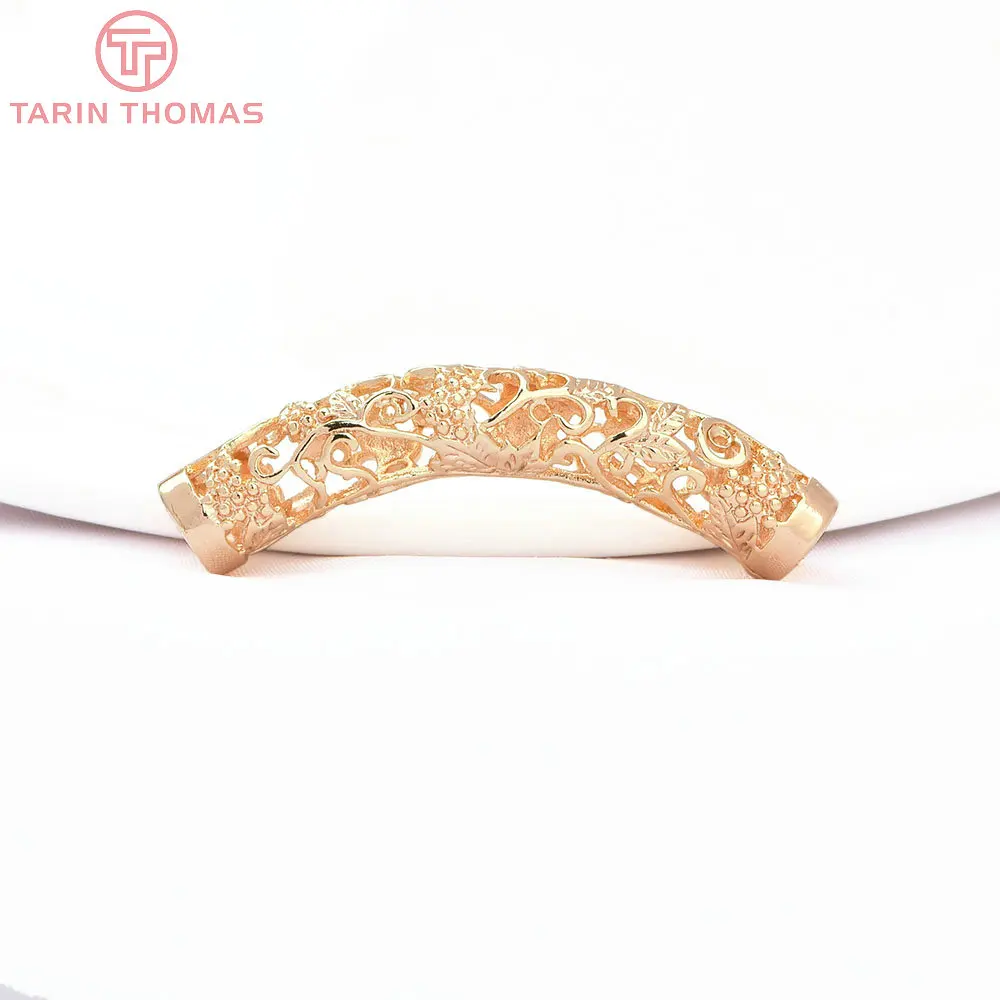 (872) 4PCS 45x7.5MM 24K Gold Color Brass Grape Vine Hollow Pattern Bracelet Curved Tube High Quality Jewelry Making Accessories
(872) 4PCS 45x7.5MM 24K Gold Color Brass Grape Vine Hollow Pattern Bracelet Curved Tube High Quality Jewelry Making Accessories
