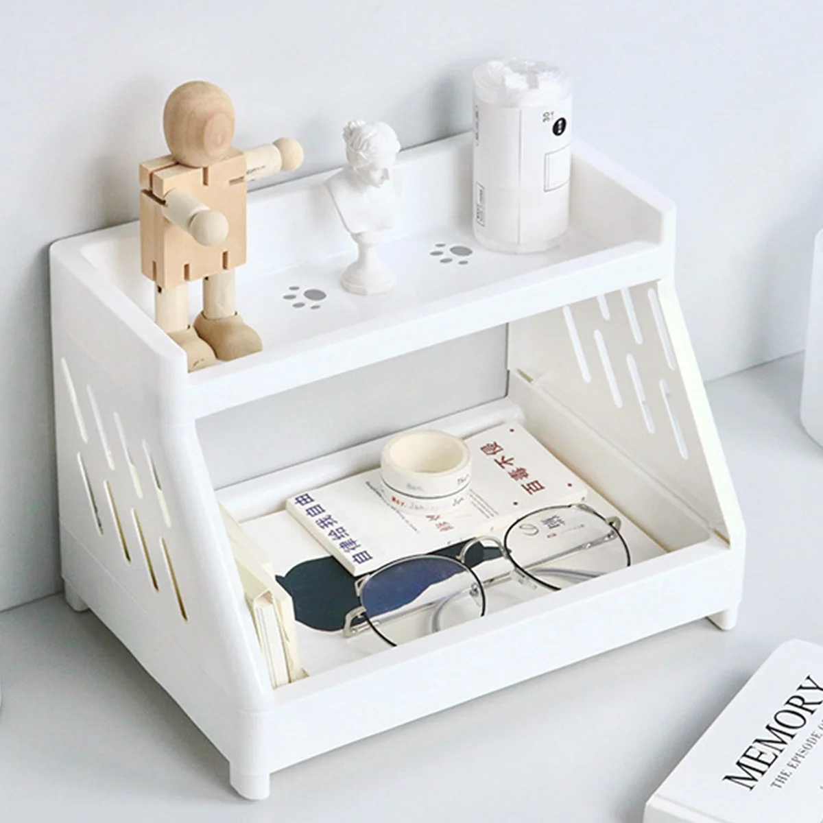 Beauty Organizer Rack Double Shelf Office Home Desktop Cosmetics White Plastic Makeup
Beauty Organizer Rack Double Shelf Office Home Desktop Cosmetics White Plastic Makeup