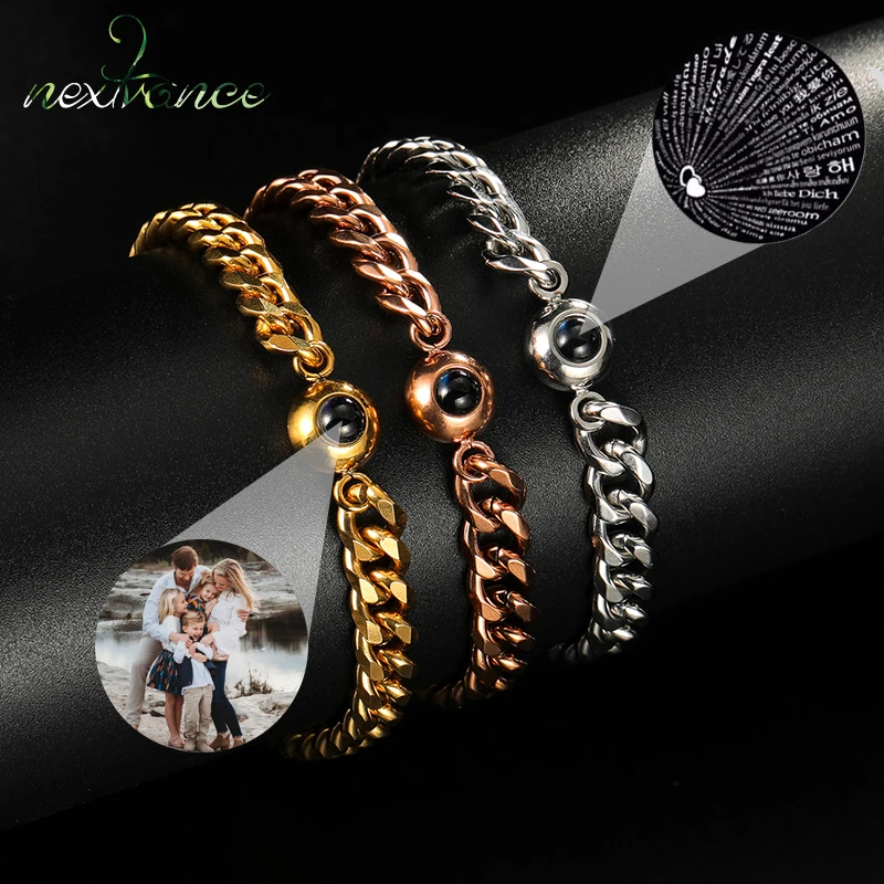 Nextvance Personalized Projection Photo Bracelet Stainless Steel For Women Men Cuban Link Chain Custom Picture Jewelry Gifts New
Nextvance Personalized Projection Photo Bracelet Stainless Steel For Women Men Cuban Link Chain Custom Picture Jewelry Gifts New