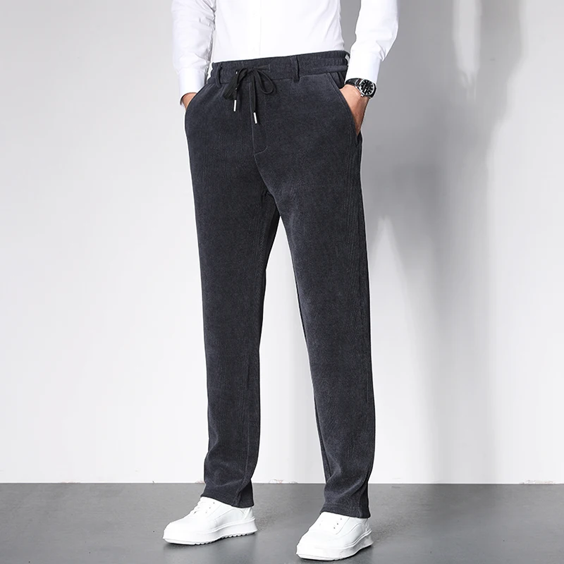 Spring New Corduroy Men's Business Casual Trousers Zipper Pocket Elastic Waist Slim Jogging Pants Male Brand Clothing
Spring New Corduroy Men's Business Casual Trousers Zipper Pocket Elastic Waist Slim Jogging Pants Male Brand Clothing