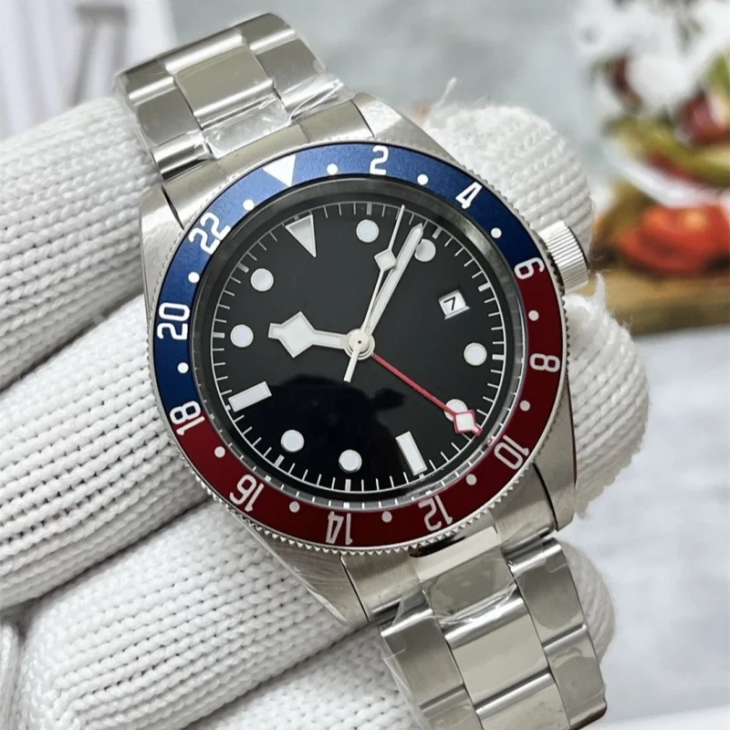 40mm Men's GMT Automatic Movement Watches 904l Stainless Steel Luxury Watch Cases--t
40mm Men's GMT Automatic Movement Watches 904l Stainless Steel Luxury Watch Cases--t
