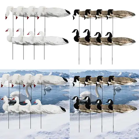 Lichtgewicht Gans Motion Lokvogels Stapelbaar met ijzerpapier Weerbestendige vogelaantrekkingskracht voor de vijverjacht