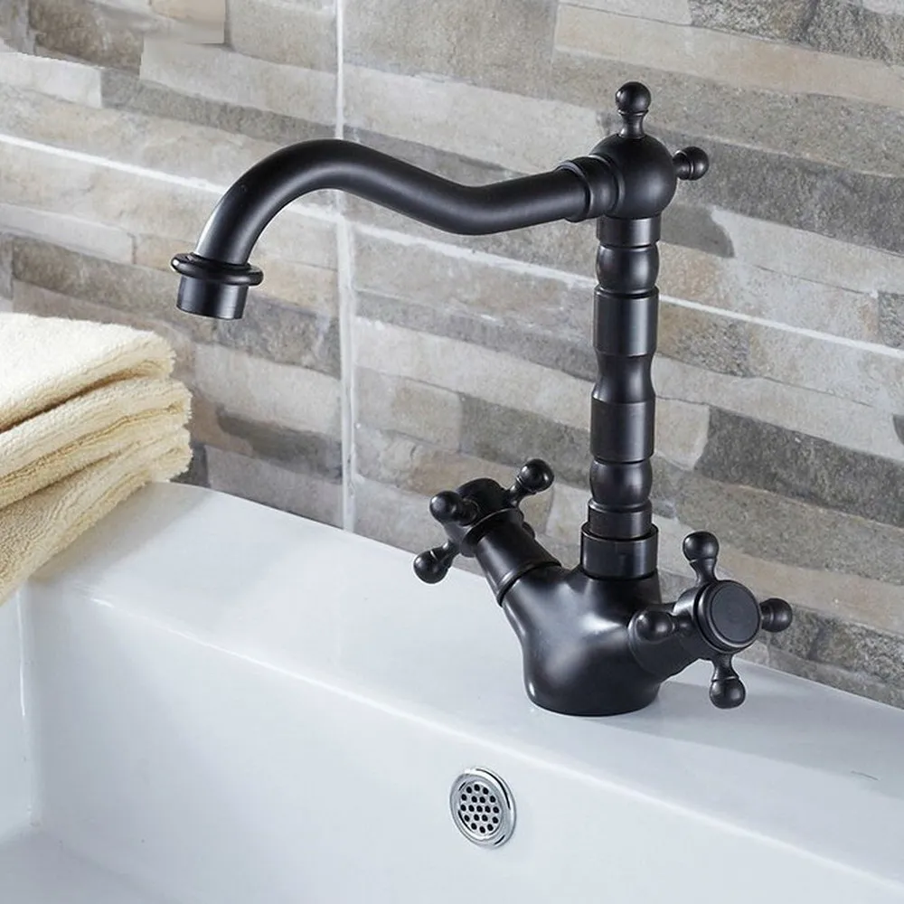Black Oil Rubbed Bronze Dual Cross Handles One Hole Swivel Spout Kitchen Bathroom Sink Basin Faucet Mixer Tap asf076
Black Oil Rubbed Bronze Dual Cross Handles One Hole Swivel Spout Kitchen Bathroom Sink Basin Faucet Mixer Tap asf076
