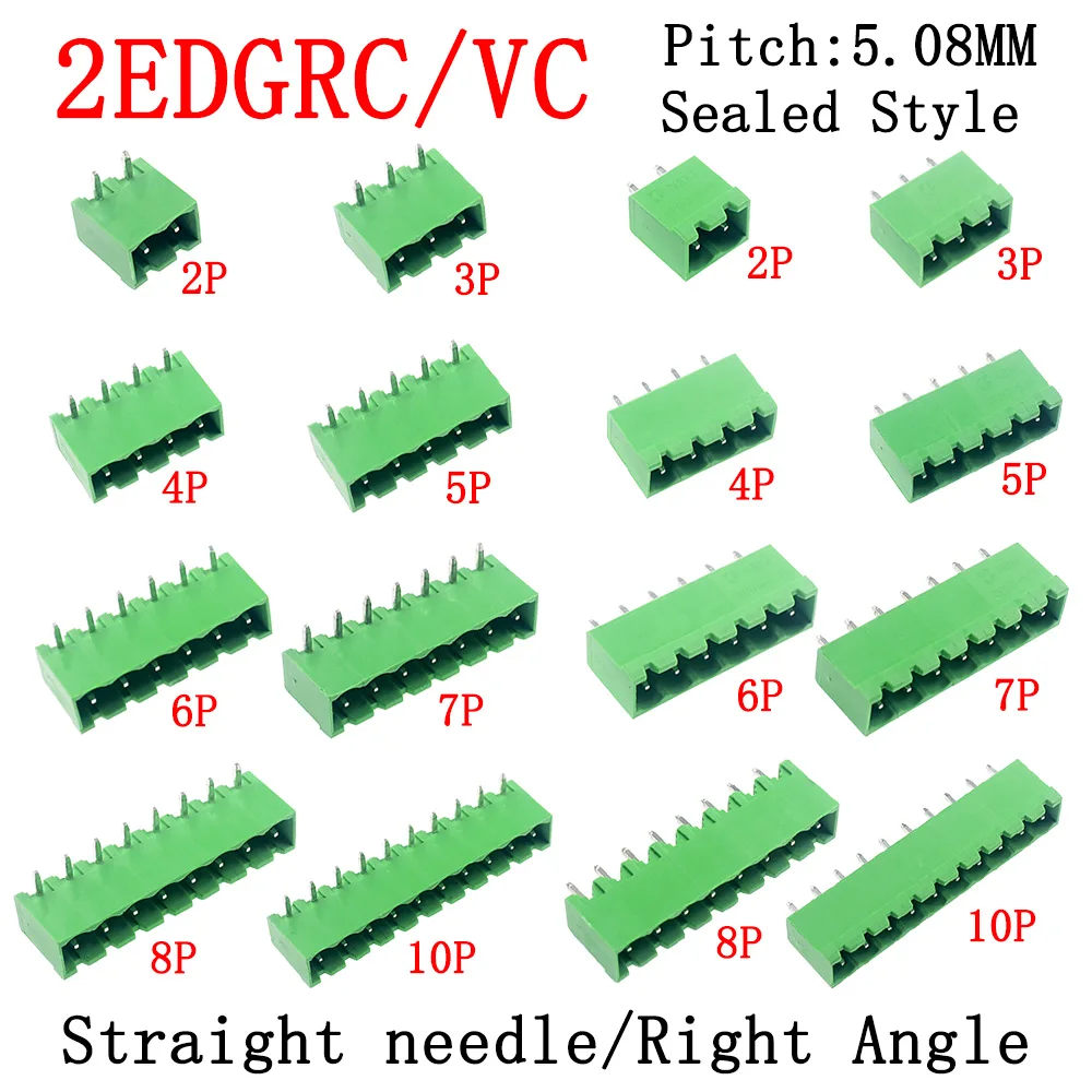 2EDG 5.08mm Sealed Bent Straight needle Right Angle Female socket Terminal Block Plug-in PCB Pin Holder 2-12Pin
2EDG 5.08mm Sealed Bent Straight needle Right Angle Female socket Terminal Block Plug-in PCB Pin Holder 2-12Pin