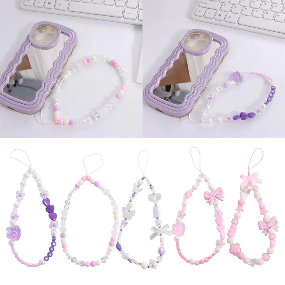 Plastic Bow Beaded Mobile Phone Chain Bowknot Phone Charm Pink Bead Love Bow Pendant Anti-loss Korean Bowknot Y2K Phone Lanyard
Plastic Bow Beaded Mobile Phone Chain Bowknot Phone Charm Pink Bead Love Bow Pendant Anti-loss Korean Bowknot Y2K Phone Lanyard