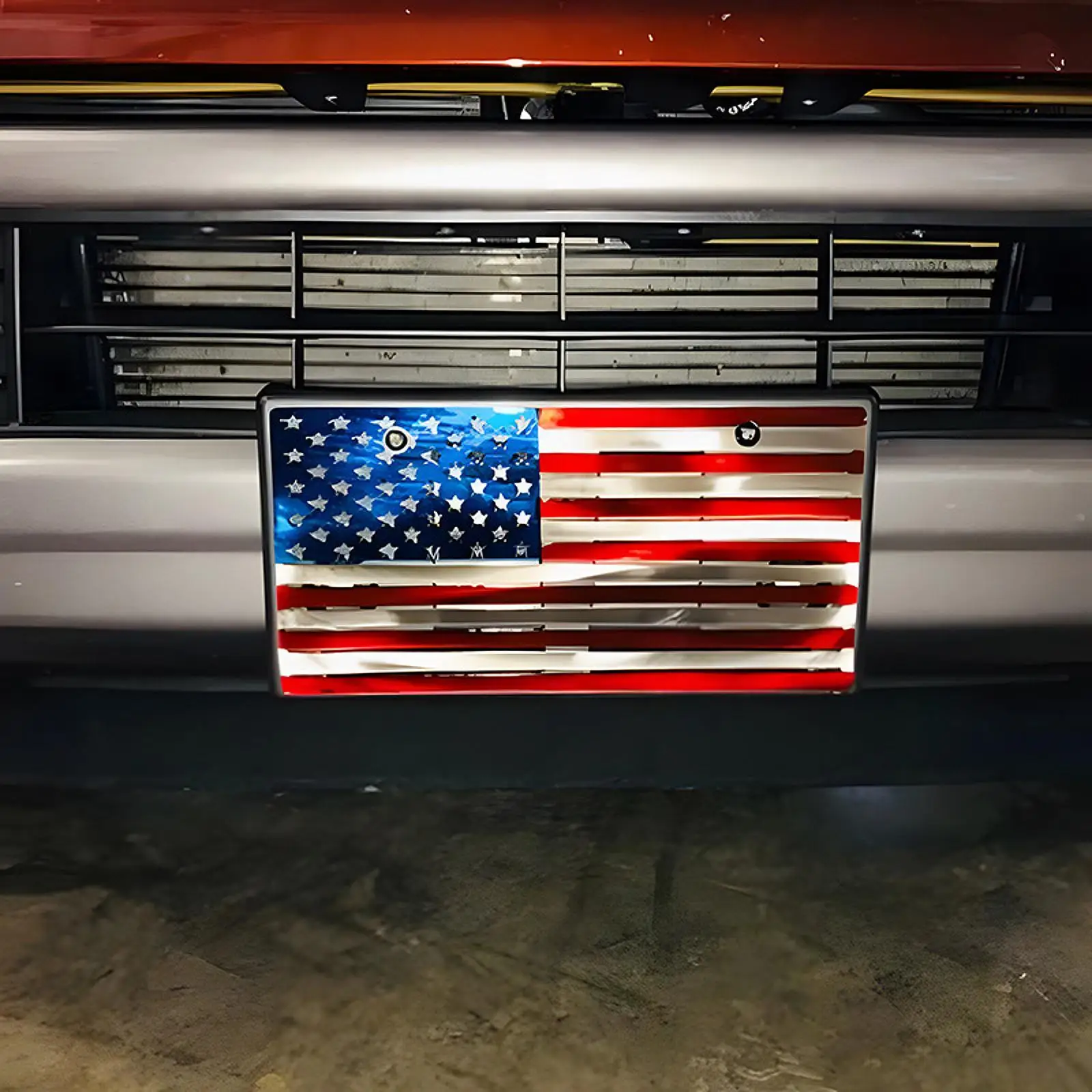 American Flag License Plate Sturdy Spare Parts Easy to Install Exterior Accessories Portable Practical Durability Metal Car Tag
American Flag License Plate Sturdy Spare Parts Easy to Install Exterior Accessories Portable Practical Durability Metal Car Tag