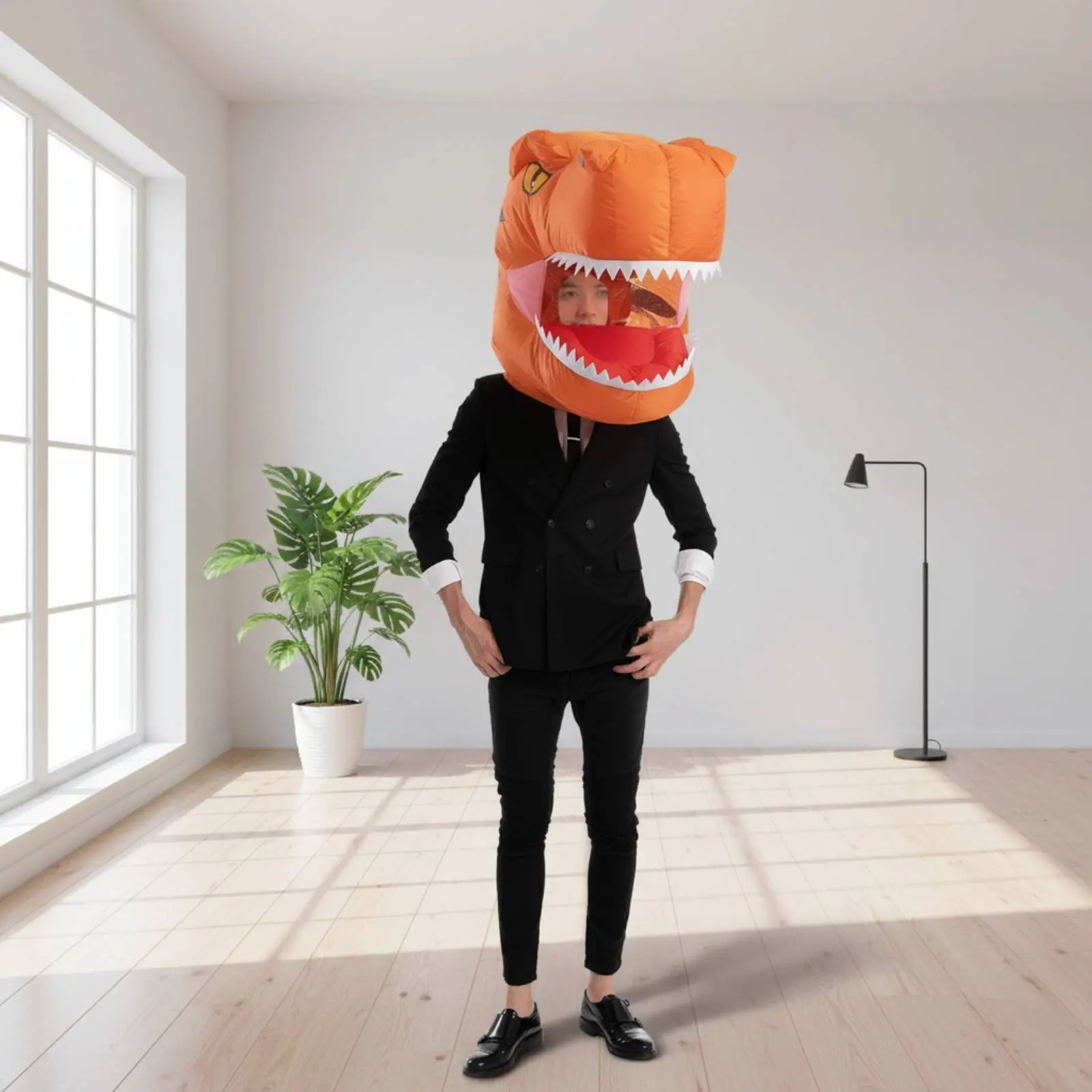 Tyrannosaurus Rex Head Headpiece See-Through Window Inflatable Dinosaur Head Party Supply Funny Oversized for Adults, Halloween
Tyrannosaurus Rex Head Headpiece See-Through Window Inflatable Dinosaur Head Party Supply Funny Oversized for Adults, Halloween