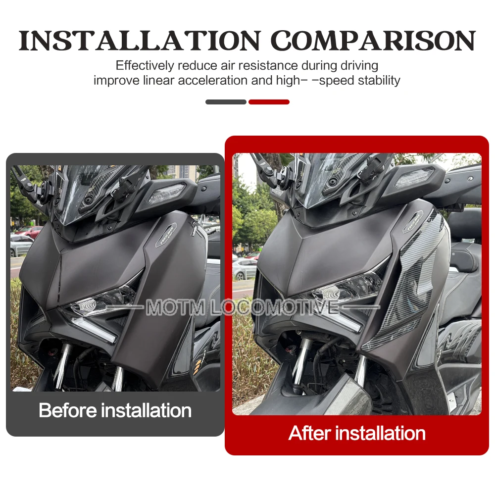 FOR Yamaha XMAX300 Modified Side Wing Guard Air Deflector Stabilizer Wing Side Windshield 2023 2024 2025