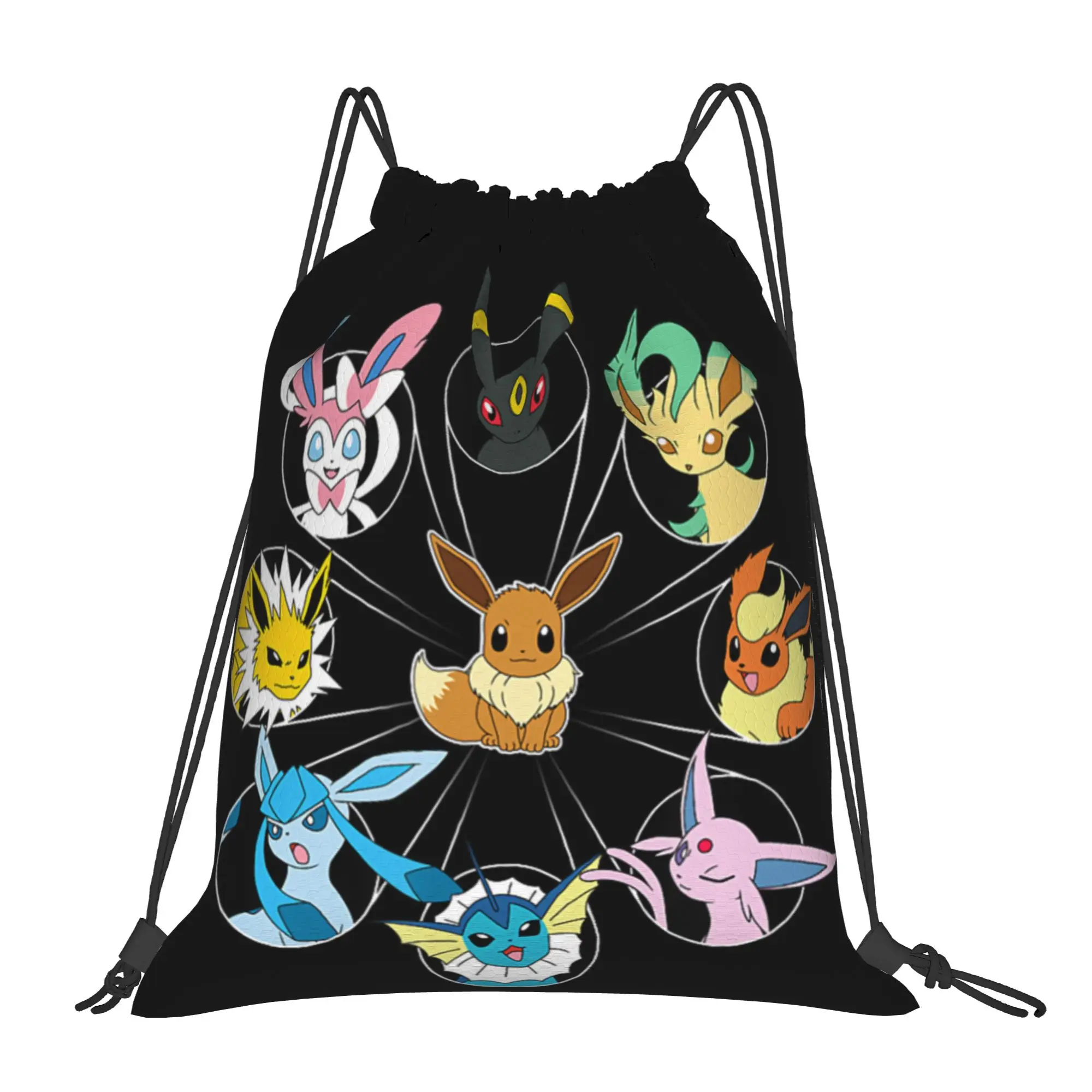 Сумки на шнурке Eevee Evolution Circle Pokemon, сумки на шнурке для покупок, унисекс, для хранения вещей, сумка-органайзер с карманами на шнурке
Сумки на шнурке Eevee Evolution Circle Pokemon, сумки на шнурке для покупок, унисекс, для хранения вещей, сумка-органайзер с карманами на шнурке