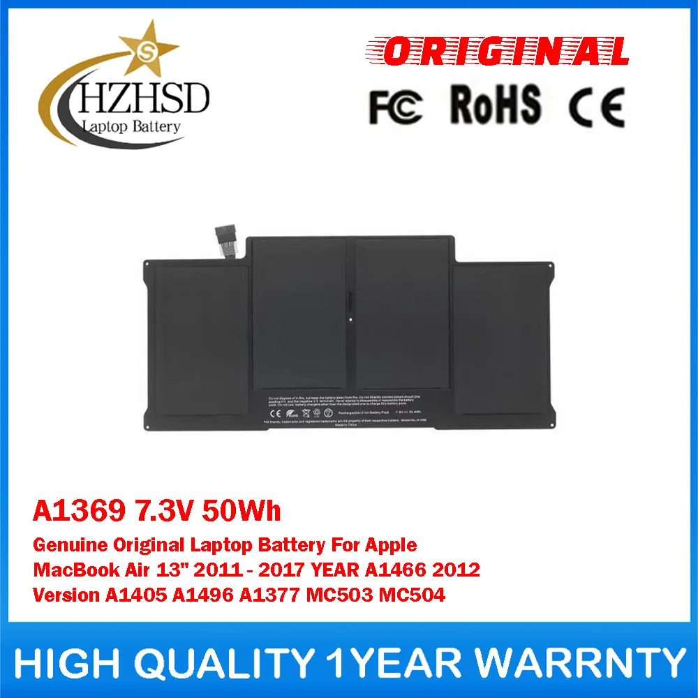 A1369 7.3V 50Wh Genuine Original Laptop Battery For Apple MacBookAir13"2011-2017 YEAR A1466 2012 Version A1405 A1496 A1377 MC503
A1369 7.3V 50Wh Genuine Original Laptop Battery For Apple MacBookAir13"2011-2017 YEAR A1466 2012 Version A1405 A1496 A1377 MC503