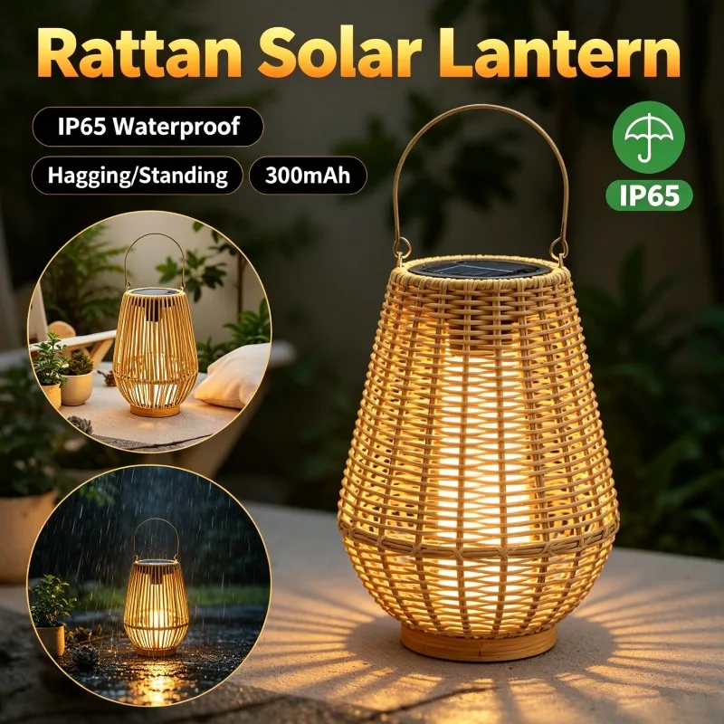 Waterproof Rattan Solar Lantern Bamboo Frame Solar Outdoor Garden Handing/Standing Lantern Lights Decoration
Waterproof Rattan Solar Lantern Bamboo Frame Solar Outdoor Garden Handing/Standing Lantern Lights Decoration
