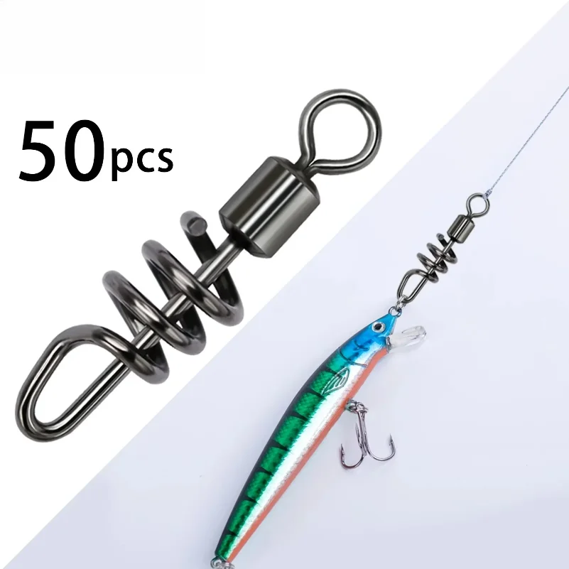 50pcs Fishing Barrel Swivel Snaps High Strength Stainless Steel Cork Screw Swivel For Saltwater Freshwater Luring
50pcs Fishing Barrel Swivel Snaps High Strength Stainless Steel Cork Screw Swivel For Saltwater Freshwater Luring