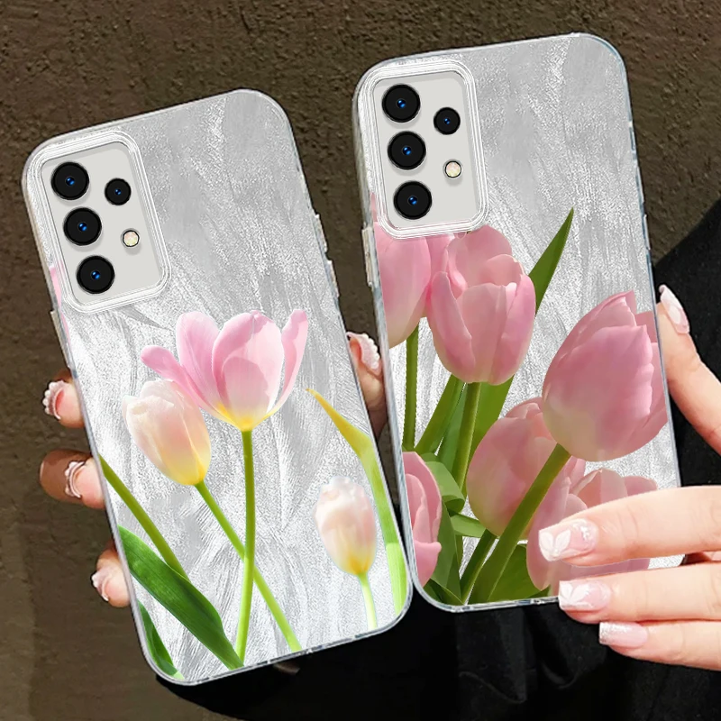 Tulip Rose Pink Flower Self For Samsung A73 A72 A71 A55 A54 A53 A52 A51 A35 A34 A32 A13 A12 A05 A04 5G Feather Yarn Cover 
Tulip Rose Pink Flower Self For Samsung A73 A72 A71 A55 A54 A53 A52 A51 A35 A34 A32 A13 A12 A05 A04 5G Feather Yarn Cover