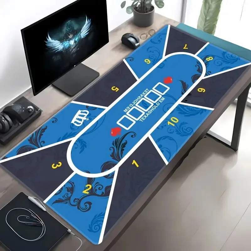 Blue-gold style designed Texas Hold 'em mouse pad with an anti-slip rubber is portable and of high quality, suitable for gamers
Blue-gold style designed Texas Hold 'em mouse pad with an anti-slip rubber is portable and of high quality, suitable for gamers