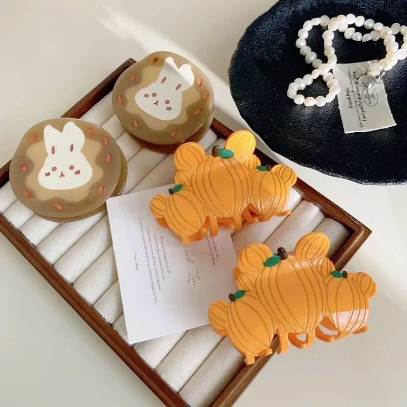 New Halloween Pumpkin Hair Claw Acetate Cartoon Bunny Claw Clips Cute Sweet Crab Hair Clips for Women Hairpin Hair Accessories
New Halloween Pumpkin Hair Claw Acetate Cartoon Bunny Claw Clips Cute Sweet Crab Hair Clips for Women Hairpin Hair Accessories