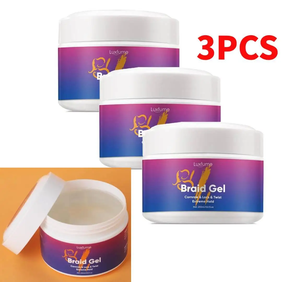 3PCS 250ml African Black Castor Extra Hold Braid, Loc, Twist Gel, Tames Frizz & Edges, Coconut Oil High Quality
3PCS 250ml African Black Castor Extra Hold Braid, Loc, Twist Gel, Tames Frizz & Edges, Coconut Oil High Quality