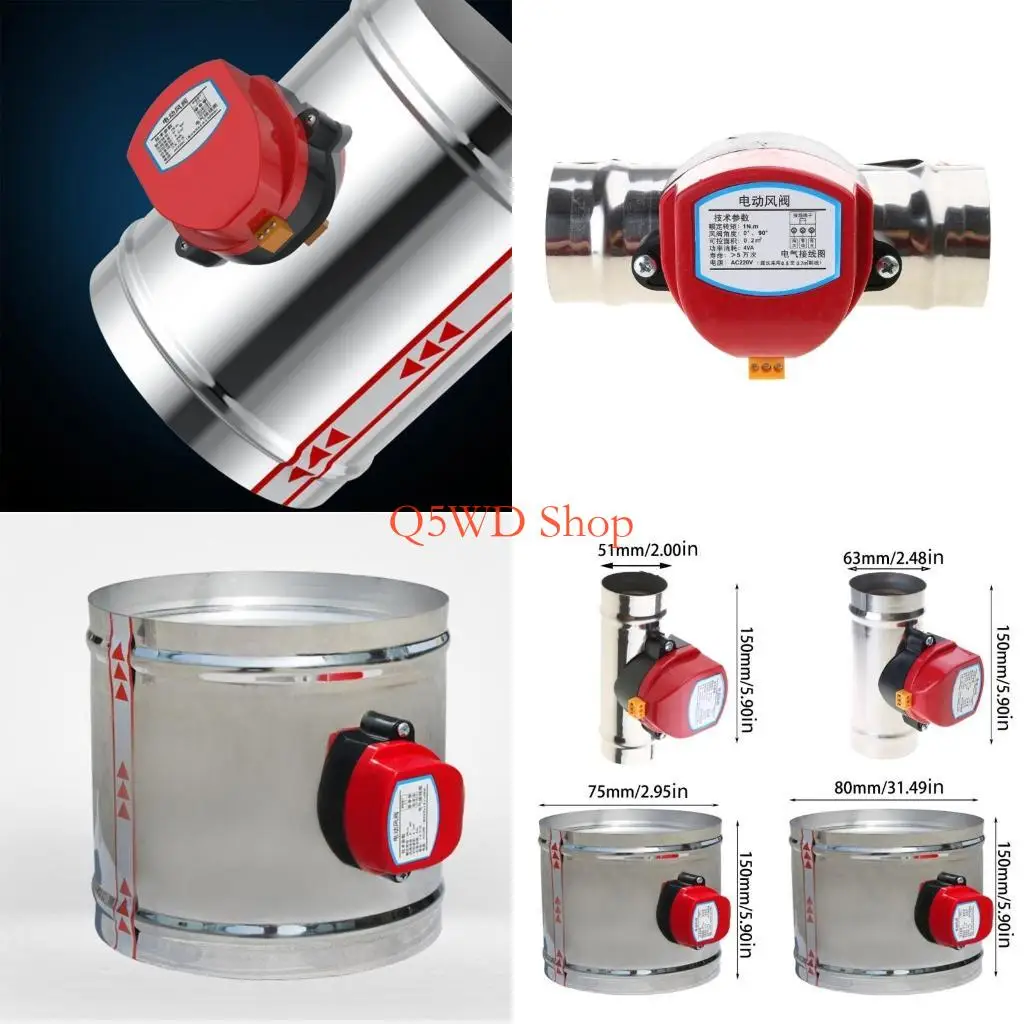 Q5WD 220vAC Electric Air Damper Valves Motorised Air Duct Valves Air Volumes Control Valves Replacement Ducting Pipe Valves
Q5WD 220vAC Electric Air Damper Valves Motorised Air Duct Valves Air Volumes Control Valves Replacement Ducting Pipe Valves
