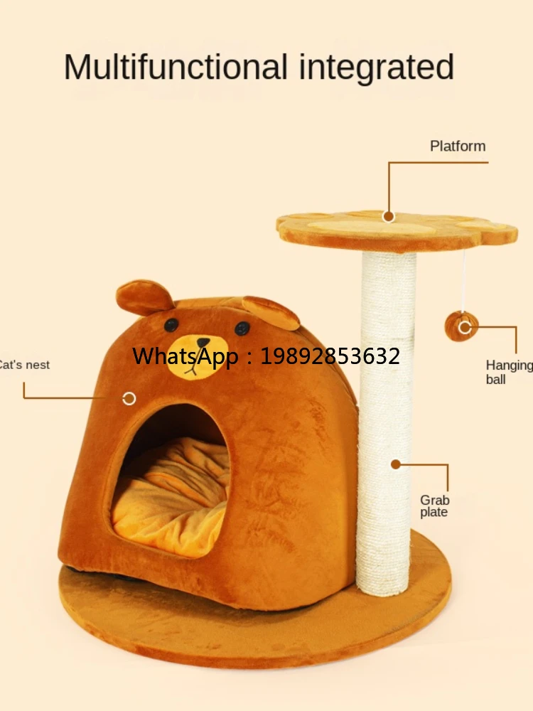 ZZ Chamfer Cat Nest Cat Tree Camera Bracket Grip Jumping Platform Rack Toy