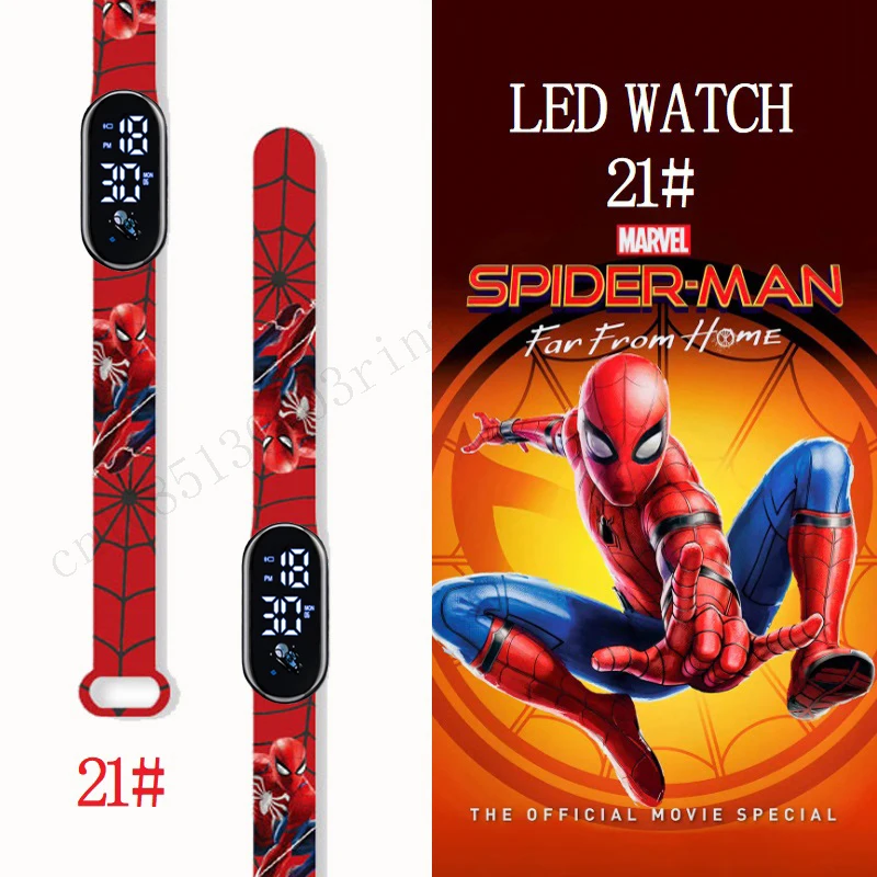 MINISO Spiderman Kid's Watches Men Sport Wristband Bracelet Waterproof Children Digital Watch Boys LED Clock Gift
MINISO Spiderman Kid's Watches Men Sport Wristband Bracelet Waterproof Children Digital Watch Boys LED Clock Gift