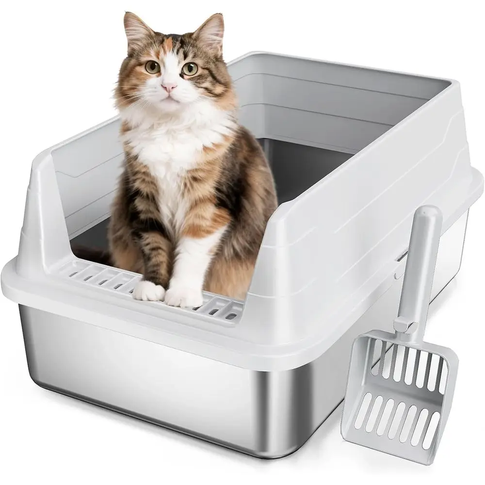 High-Sided Stainless Steel Litter Box with Lid, Low Entry for Cats, Easy Clean, Anti-Scratch, Odor Control, Leak-Proof
High-Sided Stainless Steel Litter Box with Lid, Low Entry for Cats, Easy Clean, Anti-Scratch, Odor Control, Leak-Proof