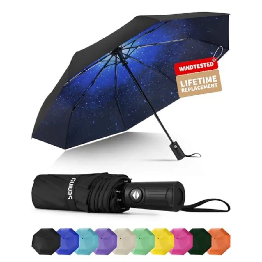 Windproof Travel Umbrella, Automatic Umbrellas for Rain, Portable and Compact Umbrellas for Backpack, Strong UV for Protection,
Windproof Travel Umbrella, Automatic Umbrellas for Rain, Portable and Compact Umbrellas for Backpack, Strong UV for Protection,