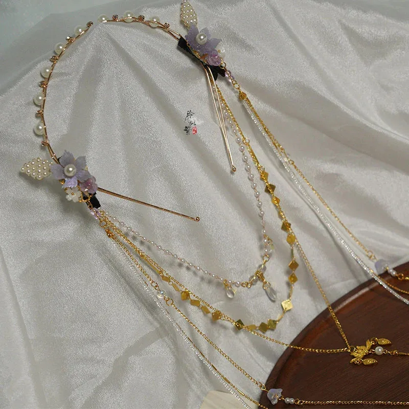 CyCang Lan Jue Xiao Lanhua головной убор Yu Shuxin повязка для волос Xiao Lanhua головной убор фея длинная кисточка повседневные аксессуары для волос пара Gif
CyCang Lan Jue Xiao Lanhua головной убор Yu Shuxin повязка для волос Xiao Lanhua головной убор фея длинная кисточка повседневные аксессуары для волос пара Gif