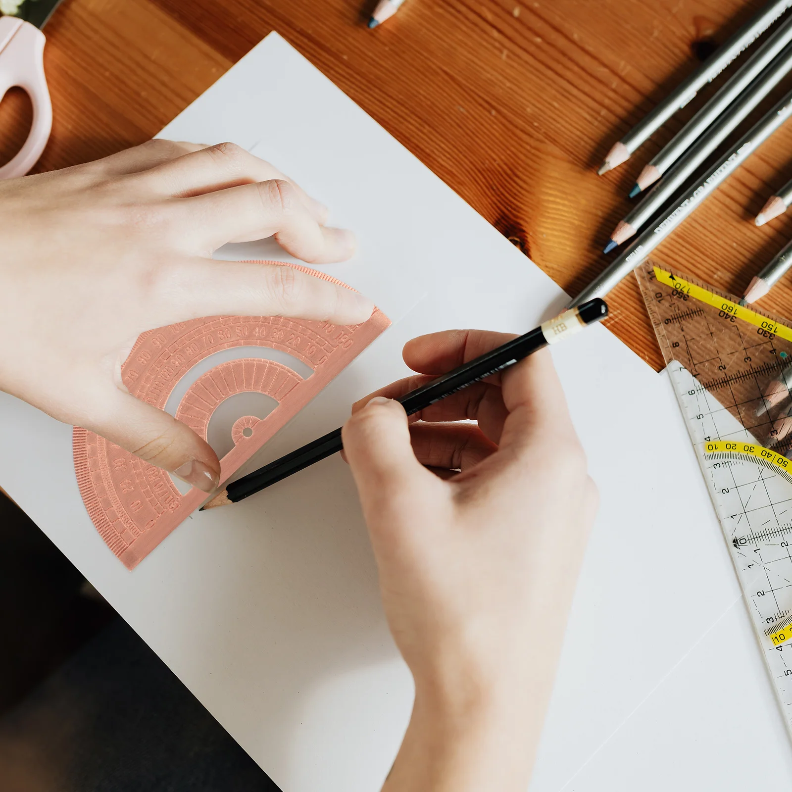 Semi-Circular Copper Protractor Metal 180 Degree Angle Measuring Tool Math Drafting Drawing Ruler Stationery Measuring Tool
Semi-Circular Copper Protractor Metal 180 Degree Angle Measuring Tool Math Drafting Drawing Ruler Stationery Measuring Tool