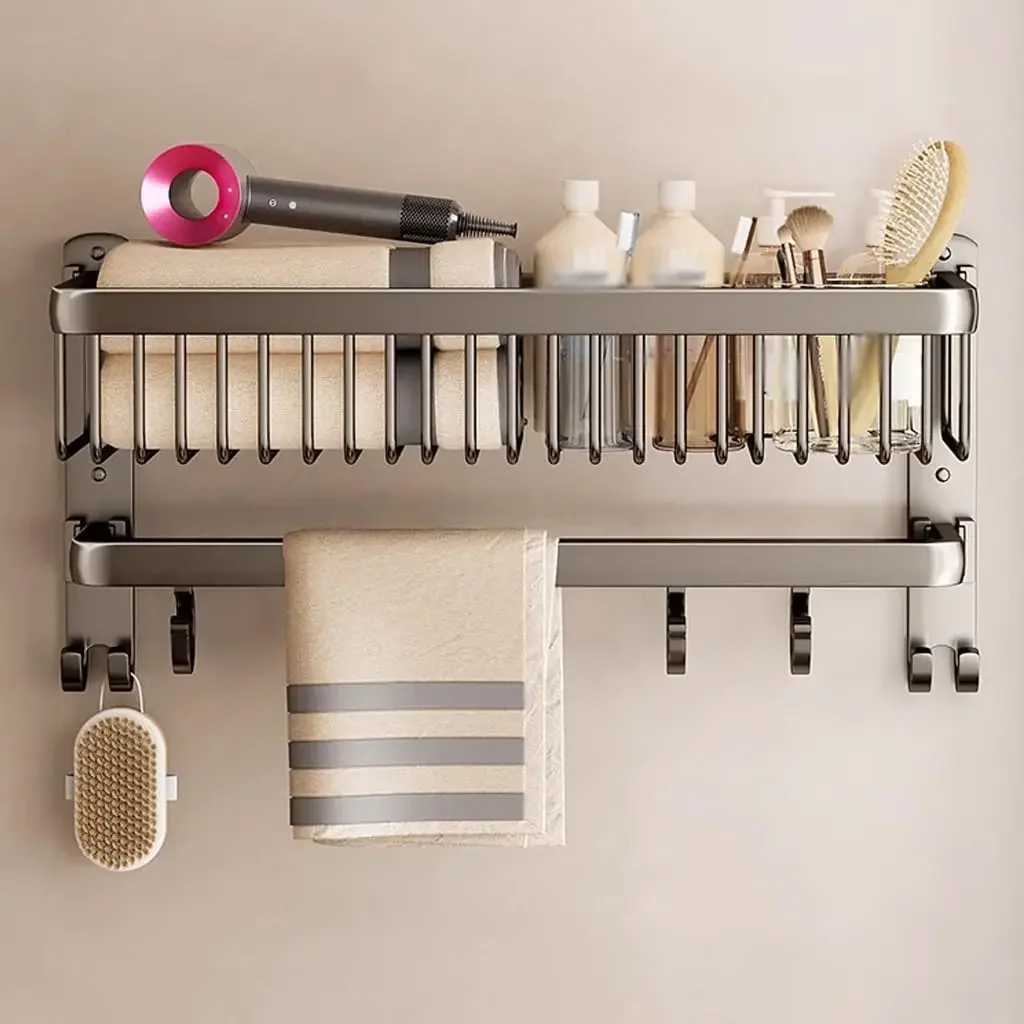 Upgrade And Thicken Grey/Black 40CM-70CM Towel Rack Space Aluminum Toilet Storage Rack Wall Mounted BathTowel Rack
Upgrade And Thicken Grey/Black 40CM-70CM Towel Rack Space Aluminum Toilet Storage Rack Wall Mounted BathTowel Rack